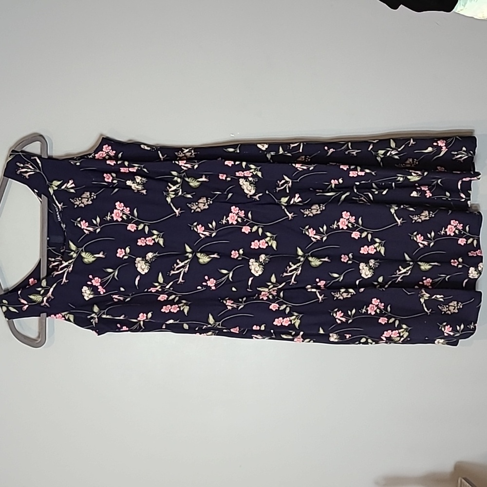Vintage Floral Sleeveless Midi Dress